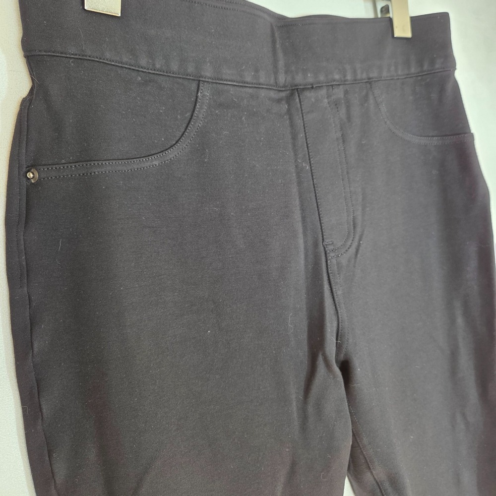 Spanx Perfect Ponte Slim Straight Pant Black Medium Pull On Office Siren‎